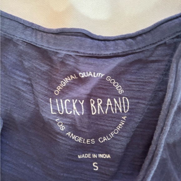 Luck Brand Navy Sleevless Top with Patterned Design - Picture 8 of 9